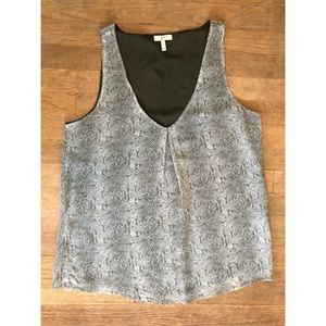 Reptile Print Joie V-Neck Tank size M